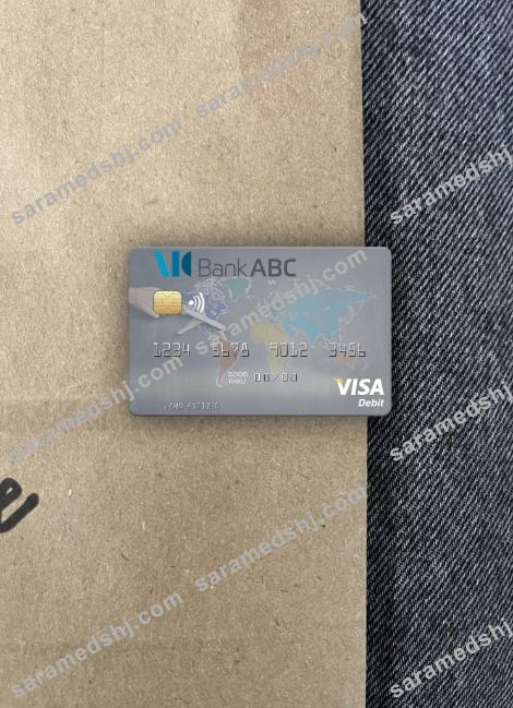Jordan Arab Banking Corporation (ABC) visa debit card photolook front